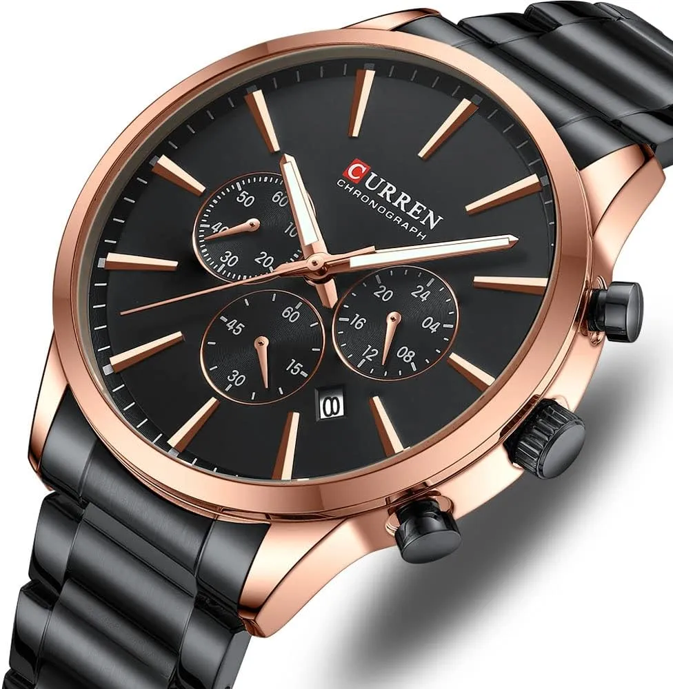Stainless Steel Waterproof Wrist Watch FANMIS autonomy naturalist damper Men's Luxury Quartz Watches Casual Analog Calendar Chronograph 