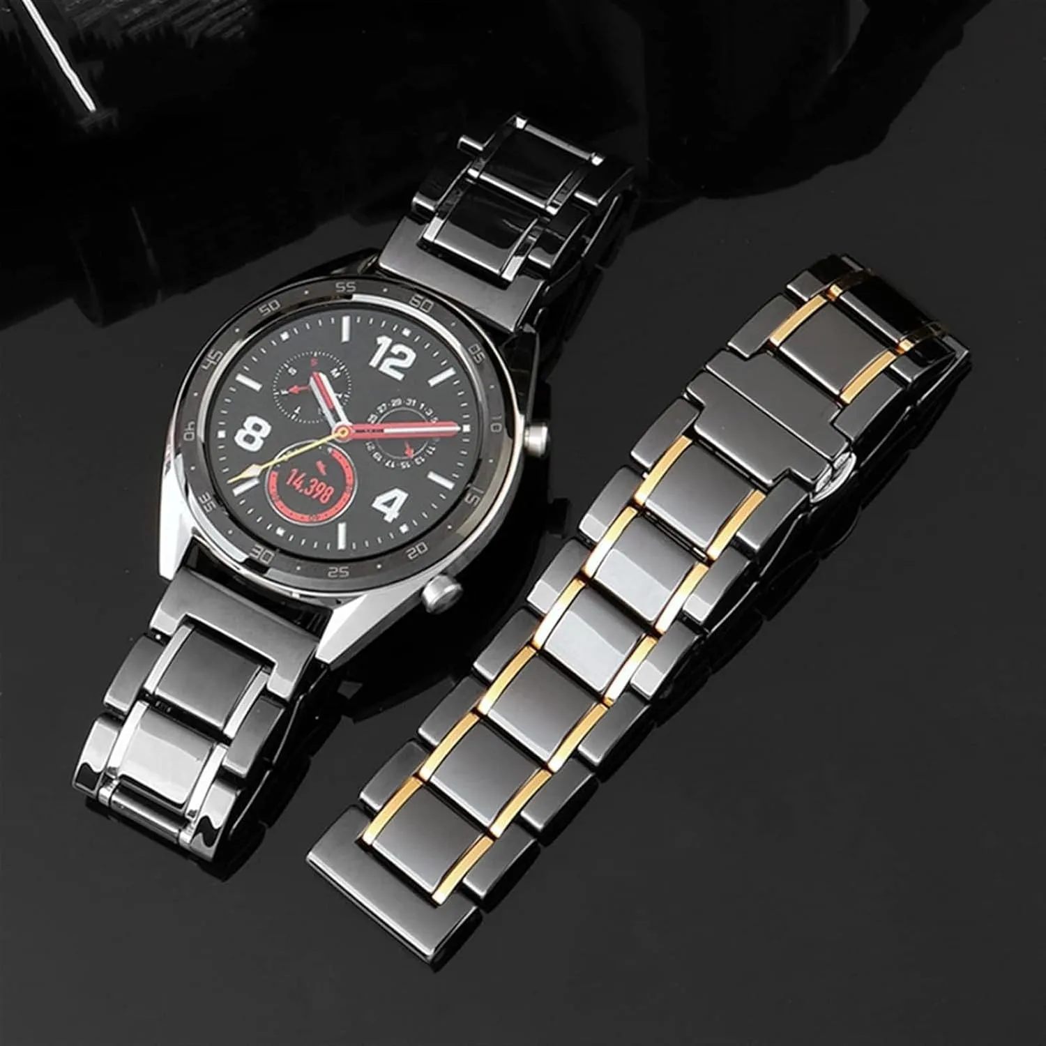 Steel Black Gold watch Strap For Men Women Watchband lore conscription shorten rebel predominate unobtainable Bracelet Wristband Luxury Ceramic And Stainless 