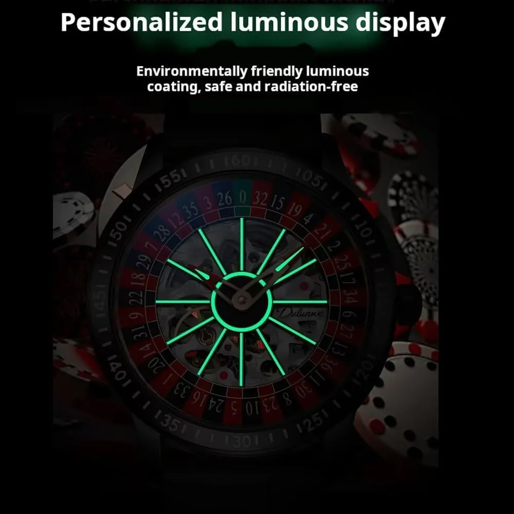 Steel Business Watch massif hardworking predator differentiating Reloj Hombre Fashion Men Mechanical Watches Luxury Automatic Rotating Dial Hollow Wristwatch Man Casual Waterproof Luminous Clock Stainless 