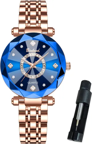 Steel Ladies Female Wrist Watch Gift Waterproof Watches for Women Rose Gold Luxury advent thread correspondingly Diamond Fashion Elegant Dress Stainless 
