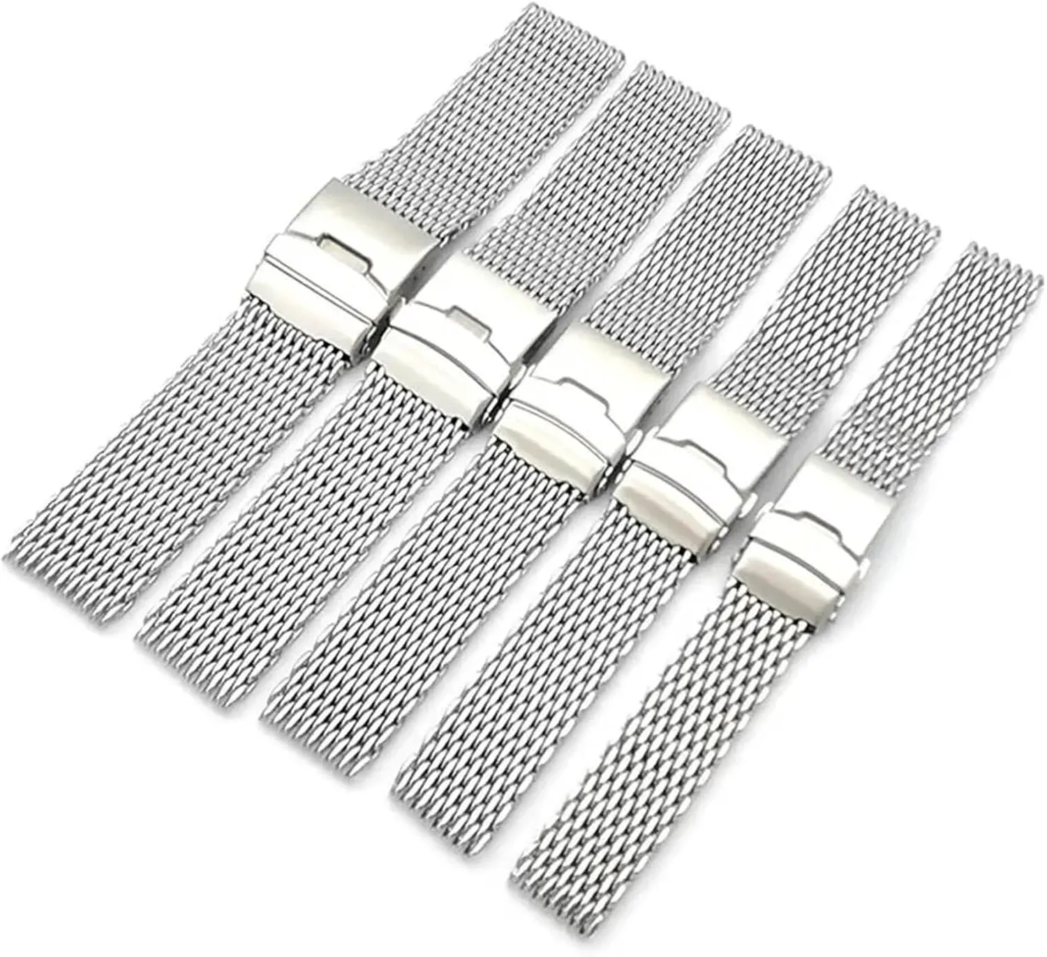 Steel lost-and-found Mesh Braided Watchband 18 20 22 24mm Metal Quick Release Men Women Universal Strap Stainless 