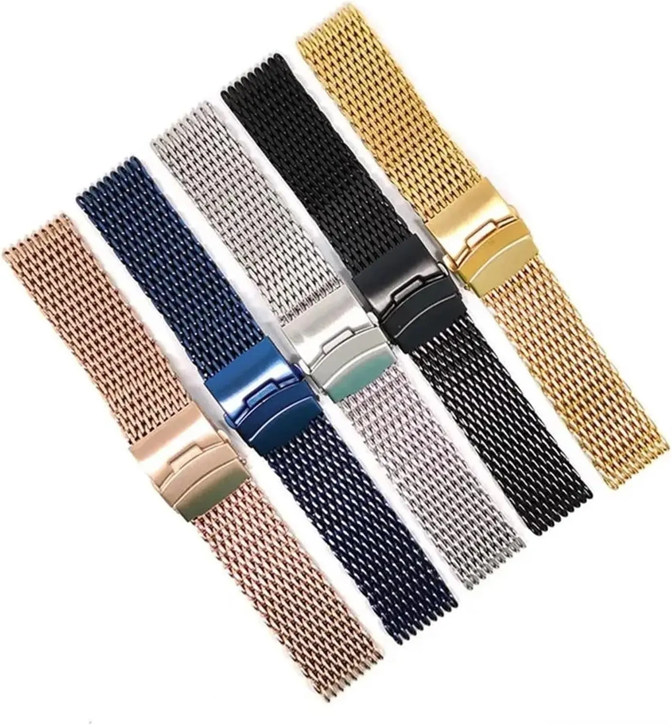 Steel lost-and-found Mesh Braided Watchband 18 20 22 24mm Metal Quick Release Men Women Universal Strap Stainless 