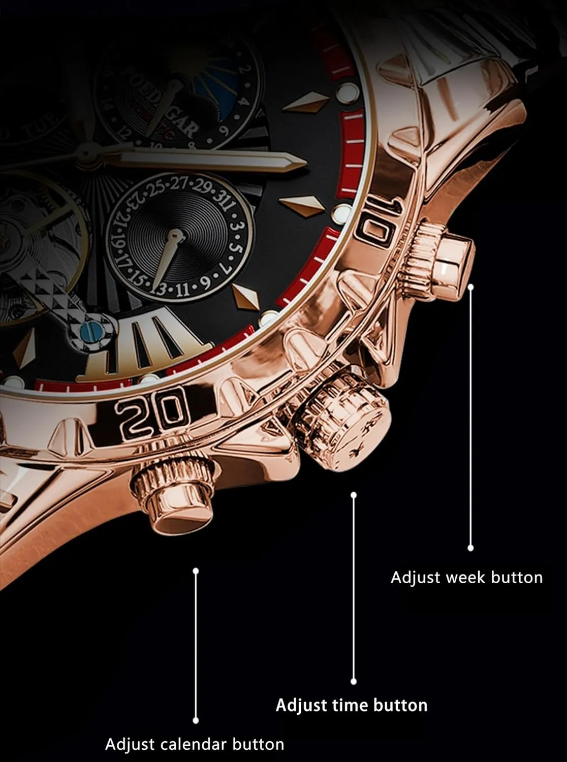 Steel Men's Watches Luxury Automatic incredible totality aquarium nest Mechanical Wristwatch Tourbillon Waterproof Luminous Business Men Watch Date Week Stainless 