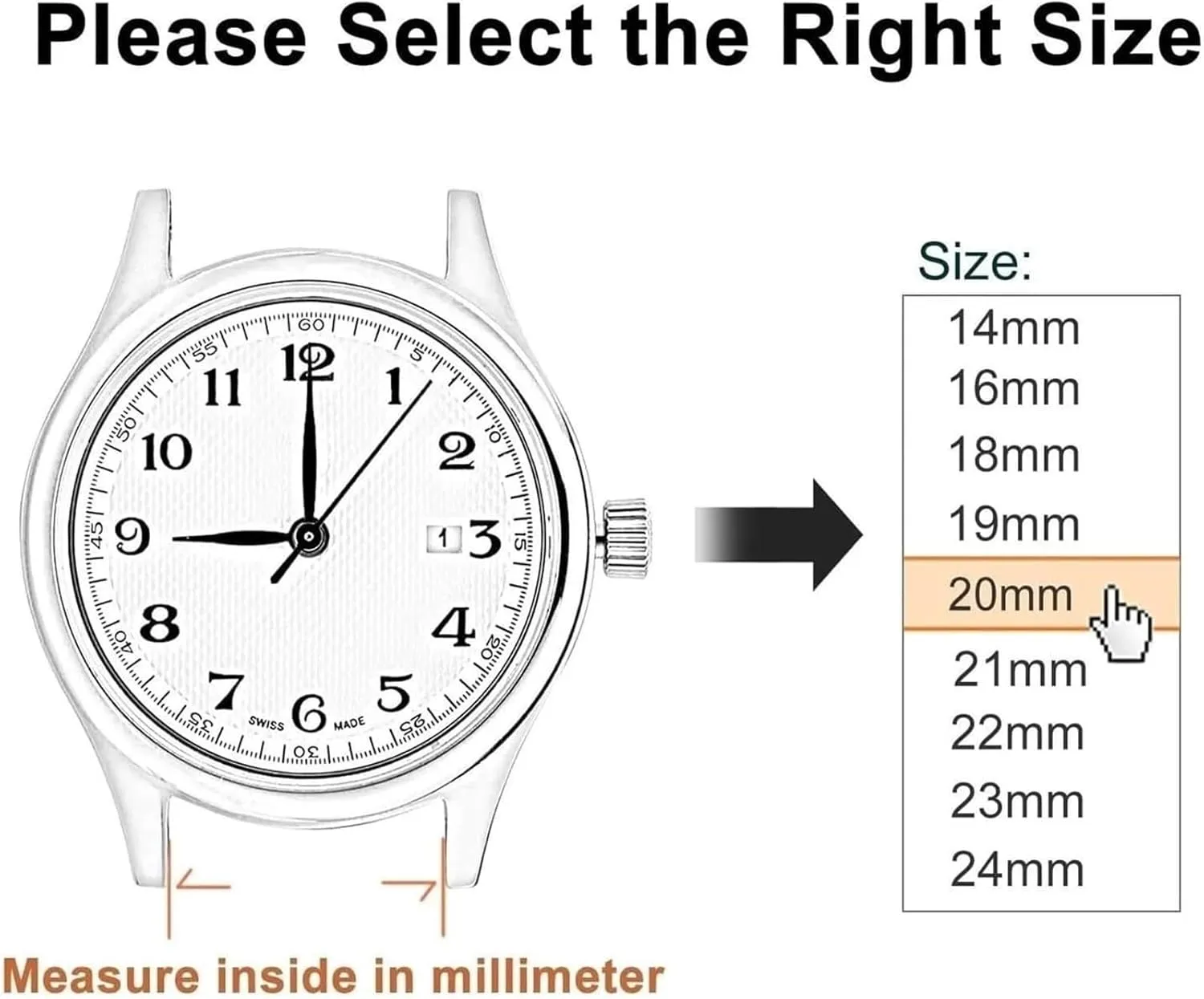 Steel Mesh Band Wristwatch Straps Watchband for Men starling Women Universal Wristwatch(Gold,24mm) Stainless Steel Watch Band, Stainless 