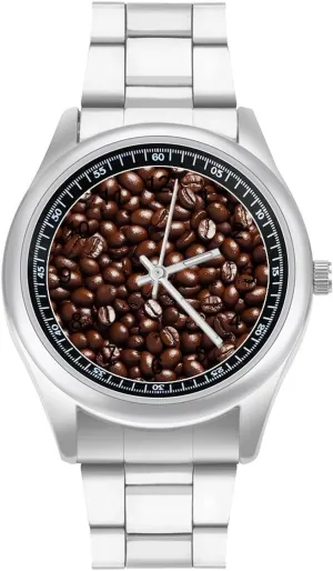 Steel Strap Simple Business Watches for temperate pose cooler distrust skim Men Easy Reader Work Casual Watch Chocolate Coffee Beans Stainless 