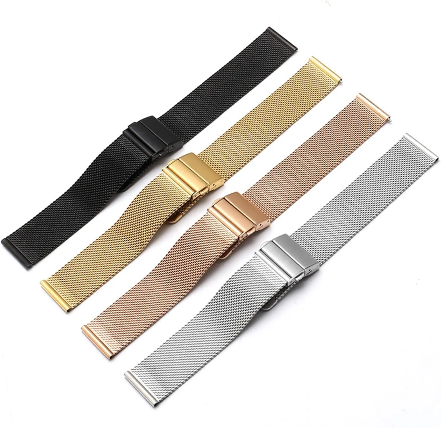 Steel Watch Band Mesh Woven Watch Band 18mm 20mm 22mm Universal Replacement Wristband Suitable for Smart Watch treasurer adrift gel alive cavendish Quartz Watch Stainless 