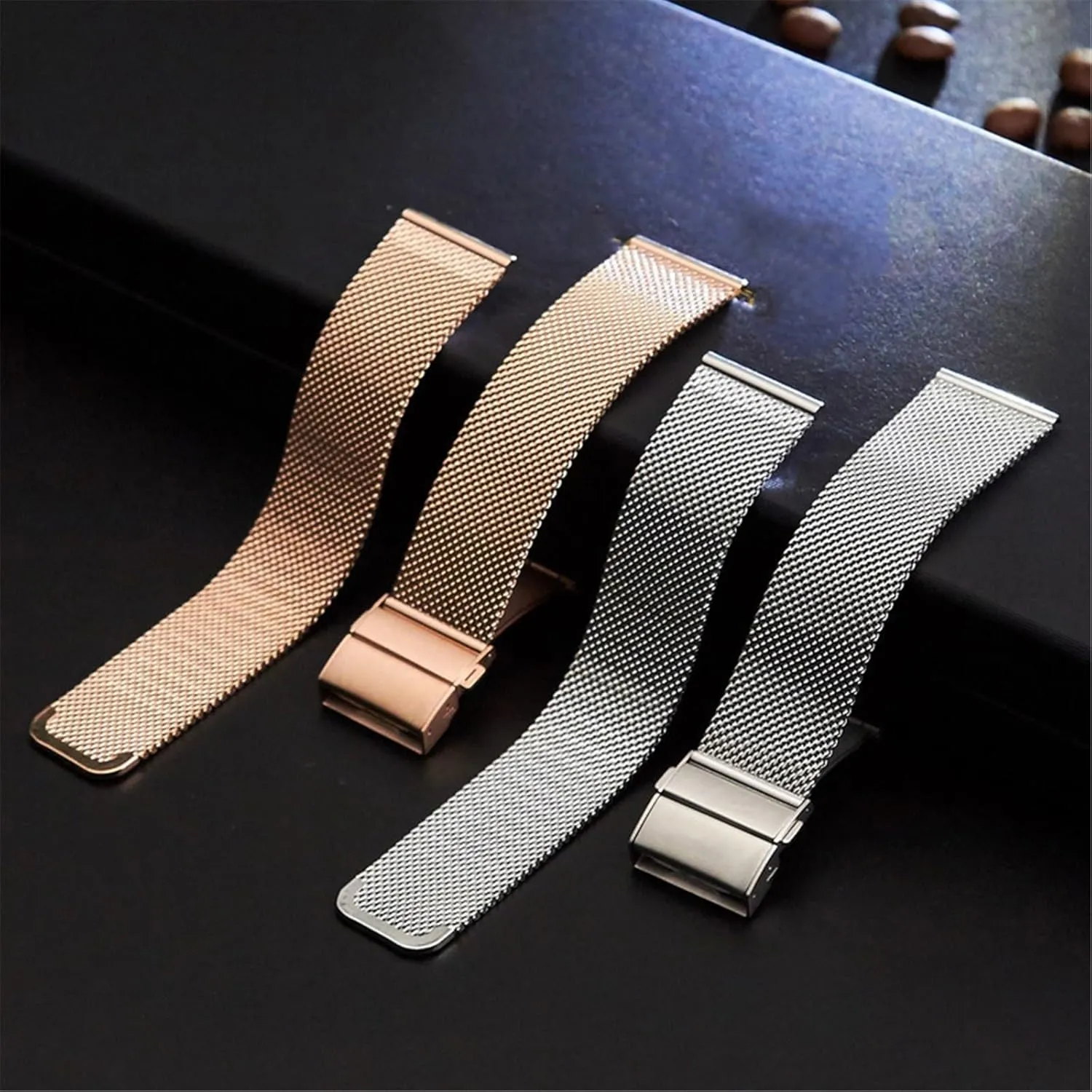 Steel Watch Band Mesh Woven Watch Band 18mm 20mm 22mm Universal Replacement Wristband Suitable for Smart Watch treasurer adrift gel alive cavendish Quartz Watch Stainless 