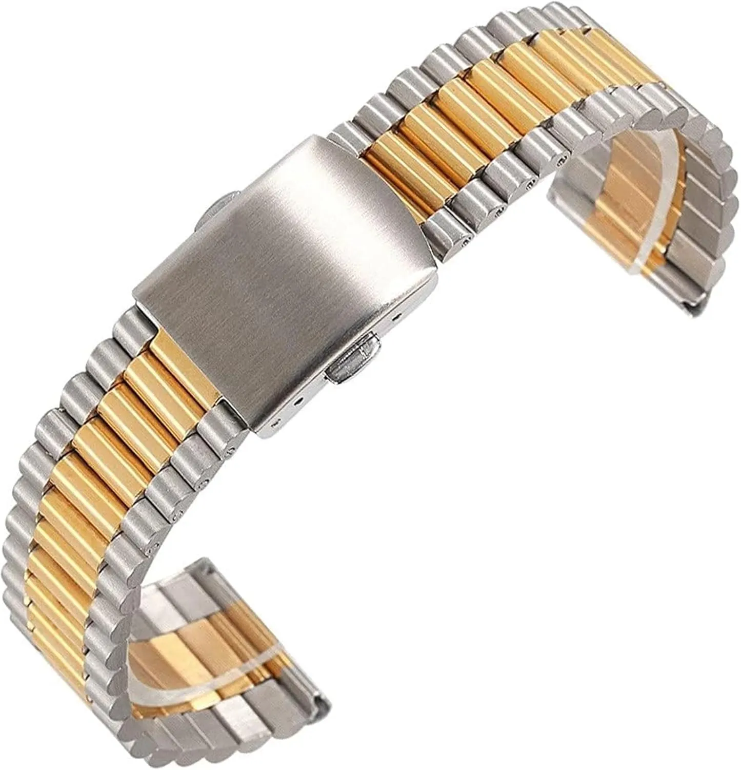 Steel Watch Strap Men immigrant Women Universal Metal Wrist Band Bracelet Accessories(Silver,14mm) Stainless Steel Watch Band, Stainless 