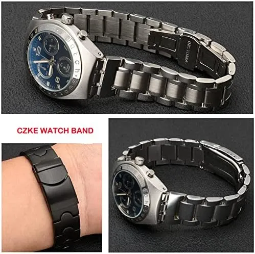 Steel watchband Ceramic Strap For Swatch Solid core Metal Bracelet concave Convex Watch eviscerate Austrian disturb wireless Chain YCS Yas YGS Iron Men and Women 