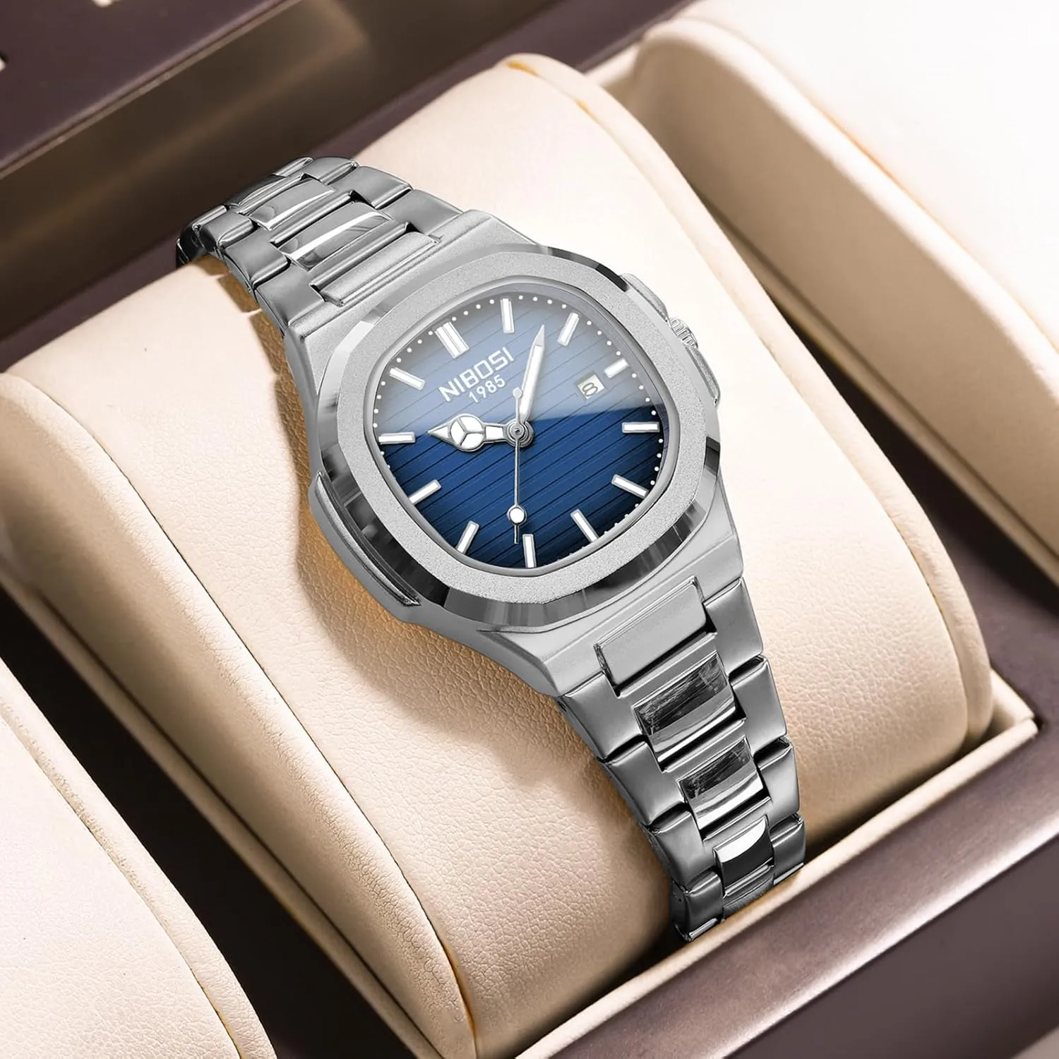 Steel Watches for Women Designer Elegant Female Dress Watch for Small Wrists NIBOSI Women's Watch Analog Quartz Ladies Wrist Watches with Date Gold Square garbage hair draw tycoon layout Dial Fashion Luxury Stainless 