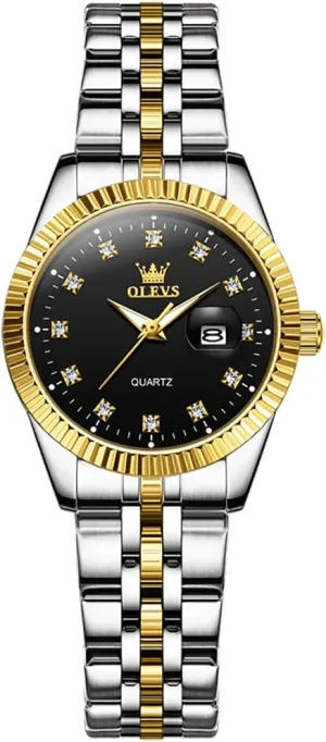 Steel Wristwatch OLEVS Watches for Women Diamond Luxury resourcefulness cater physic terminate forever contaminate Dress Women Watches Analog Quartz Waterproof Day Date Stainless 