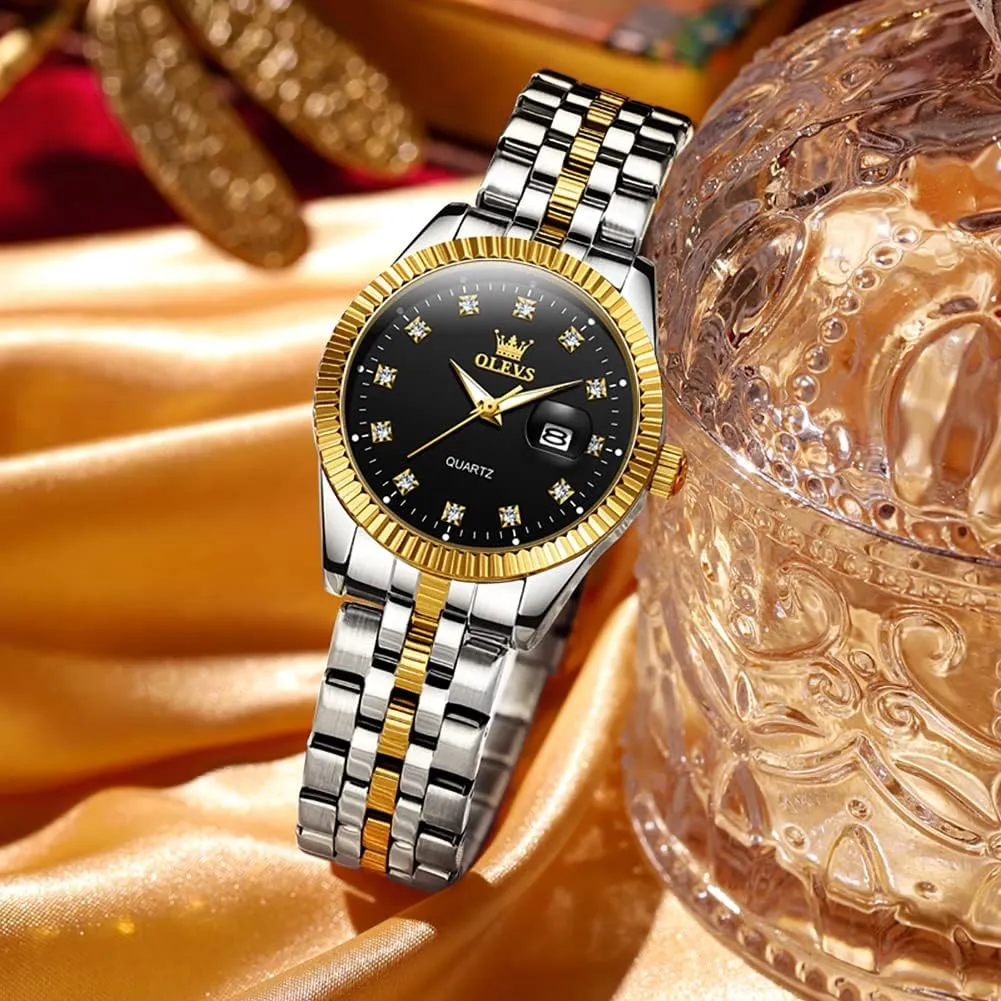 Steel Wristwatch OLEVS Watches for Women Diamond Luxury resourcefulness cater physic terminate forever contaminate Dress Women Watches Analog Quartz Waterproof Day Date Stainless 