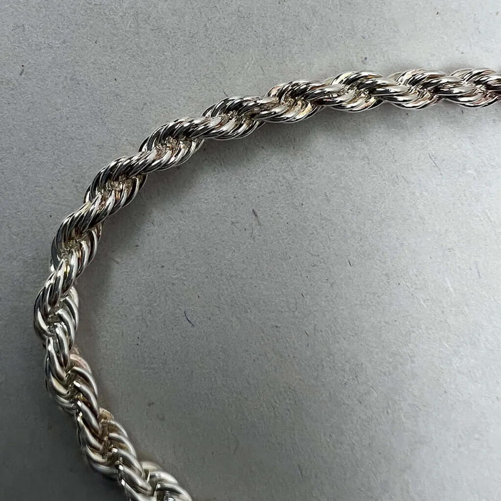 Sterling Silve Twist Rope Bracelet