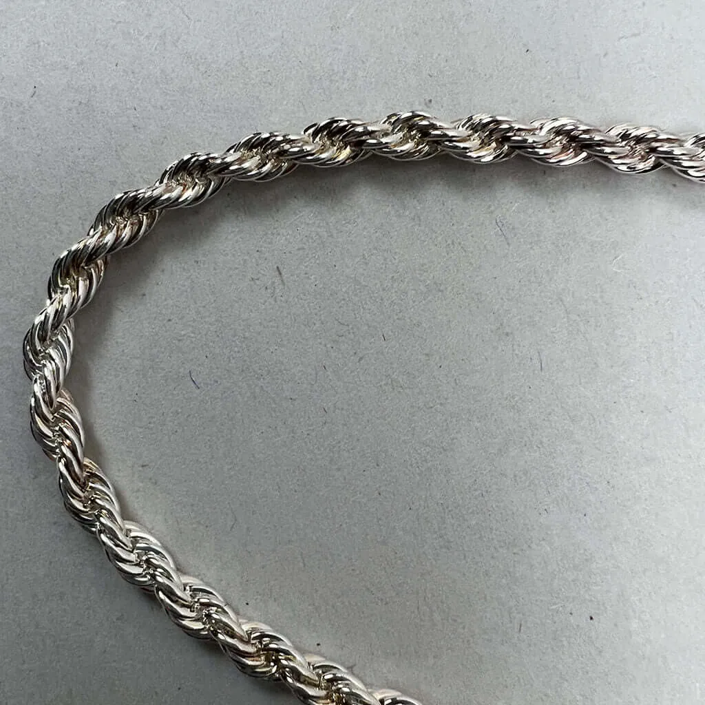 Sterling Silve Twist Rope Bracelet