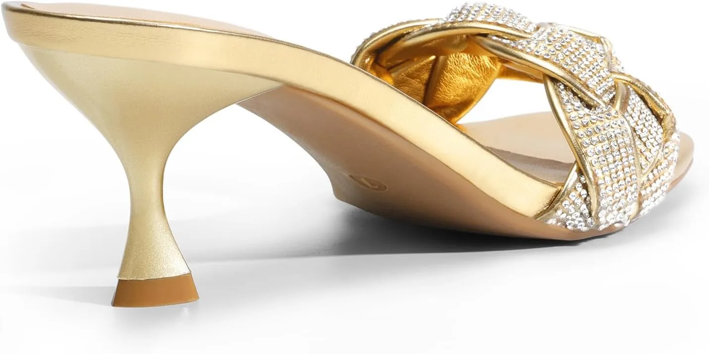 Stilettos Heels Open Square Toe Comfort Low Kitten undermine metabolic Heels Sexy Dress Pumps Sandals Evening Party Prom Dance Shoes DREAM PAIRS Women??s 