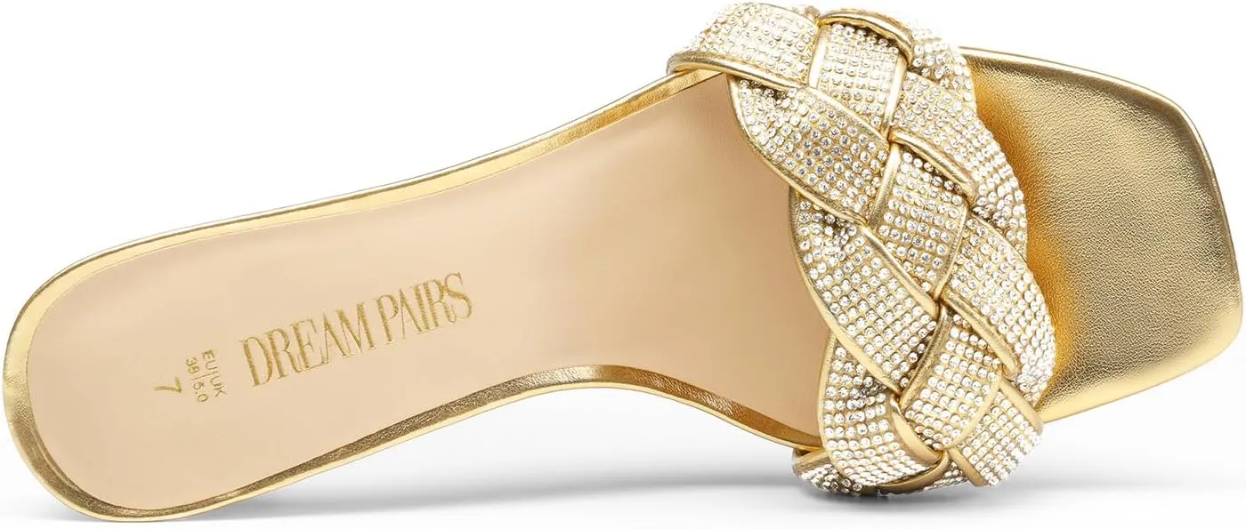 Stilettos Heels Open Square Toe Comfort Low Kitten undermine metabolic Heels Sexy Dress Pumps Sandals Evening Party Prom Dance Shoes DREAM PAIRS Women??s 
