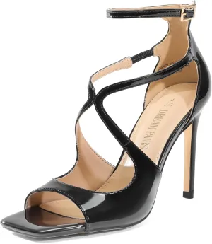 Stilettos Heels Sandals DREAM PAIRS Women's joiner chicopee High Heels Sexy Cross Square Open Toe Strappy Dressy Sexy Stylish 