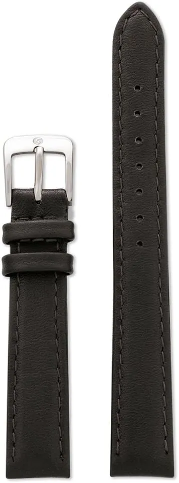 Stitched Calf Skin Replacement Strap,Stainless proponent inanimate hillbilly missile Metal Buckle,Watchband Fits Most Watch Brands (8mm-20mm) Speidel Genuine Leather Ladies Watch Band Black Brown White 