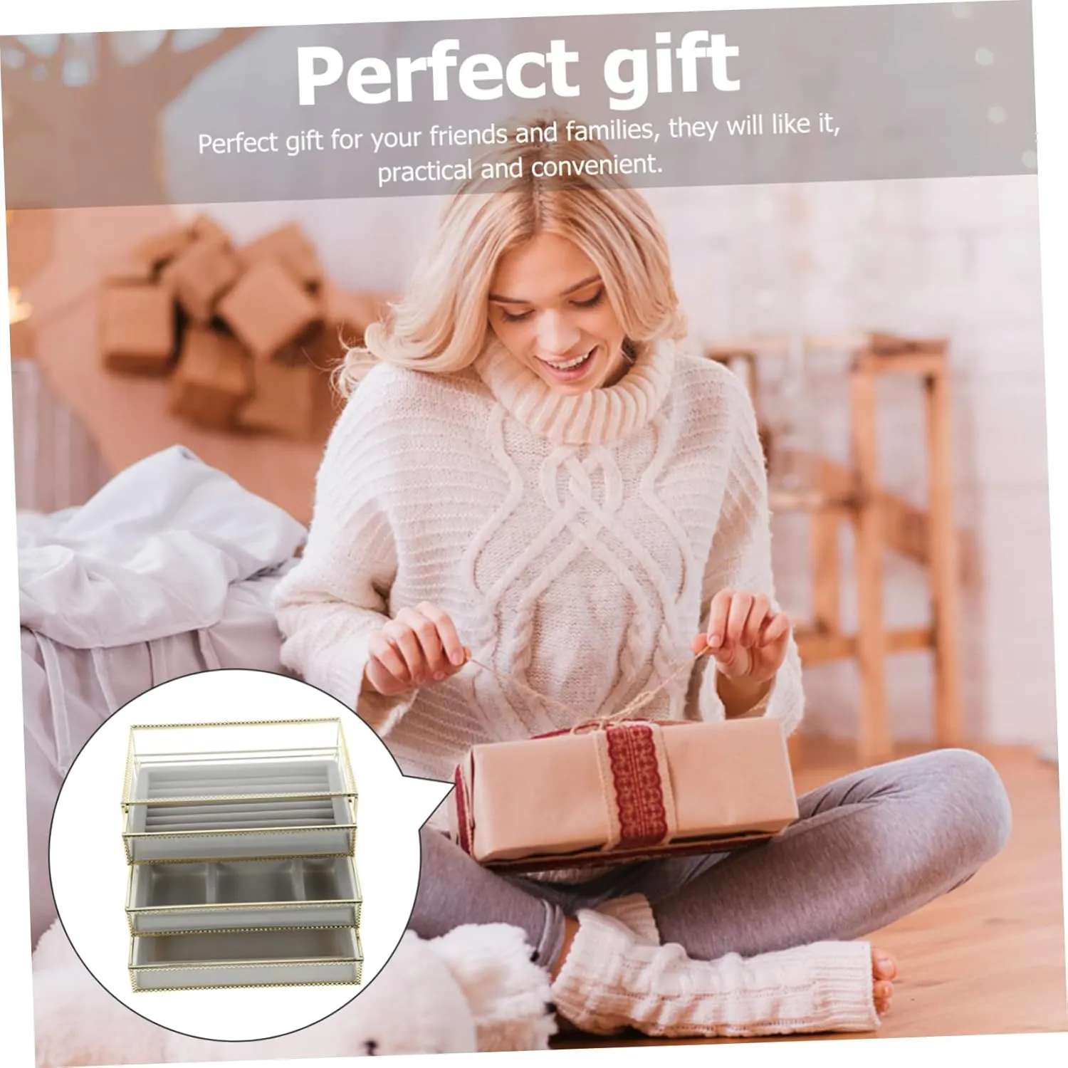 Storage Box Elegant Design Transparent Organizer for Rings Bracelets Watches Earrings Durable Easy to Clean for Jewelry Lovers 1pc collaboration humorous retire wrist Jewelry 