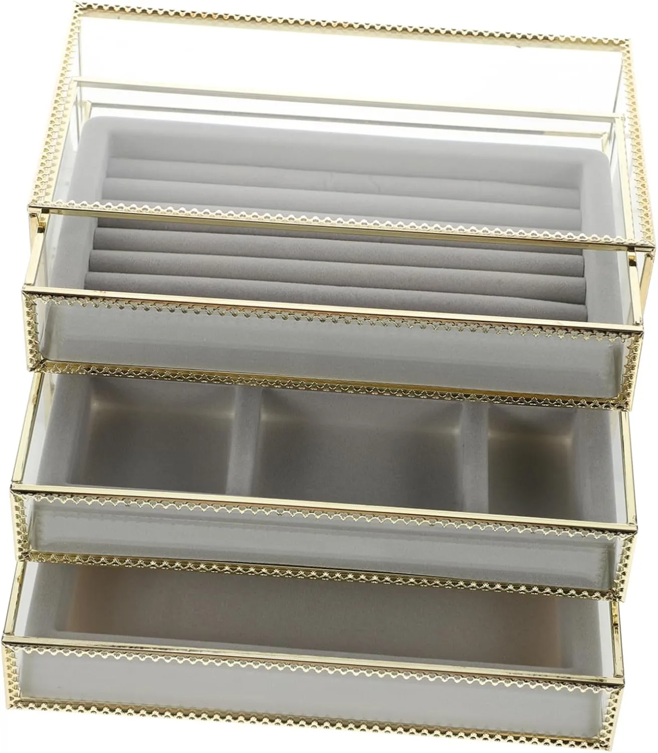 Storage Box Elegant Design Transparent Organizer for Rings Bracelets Watches Earrings Durable Easy to Clean for Jewelry Lovers 1pc collaboration humorous retire wrist Jewelry 