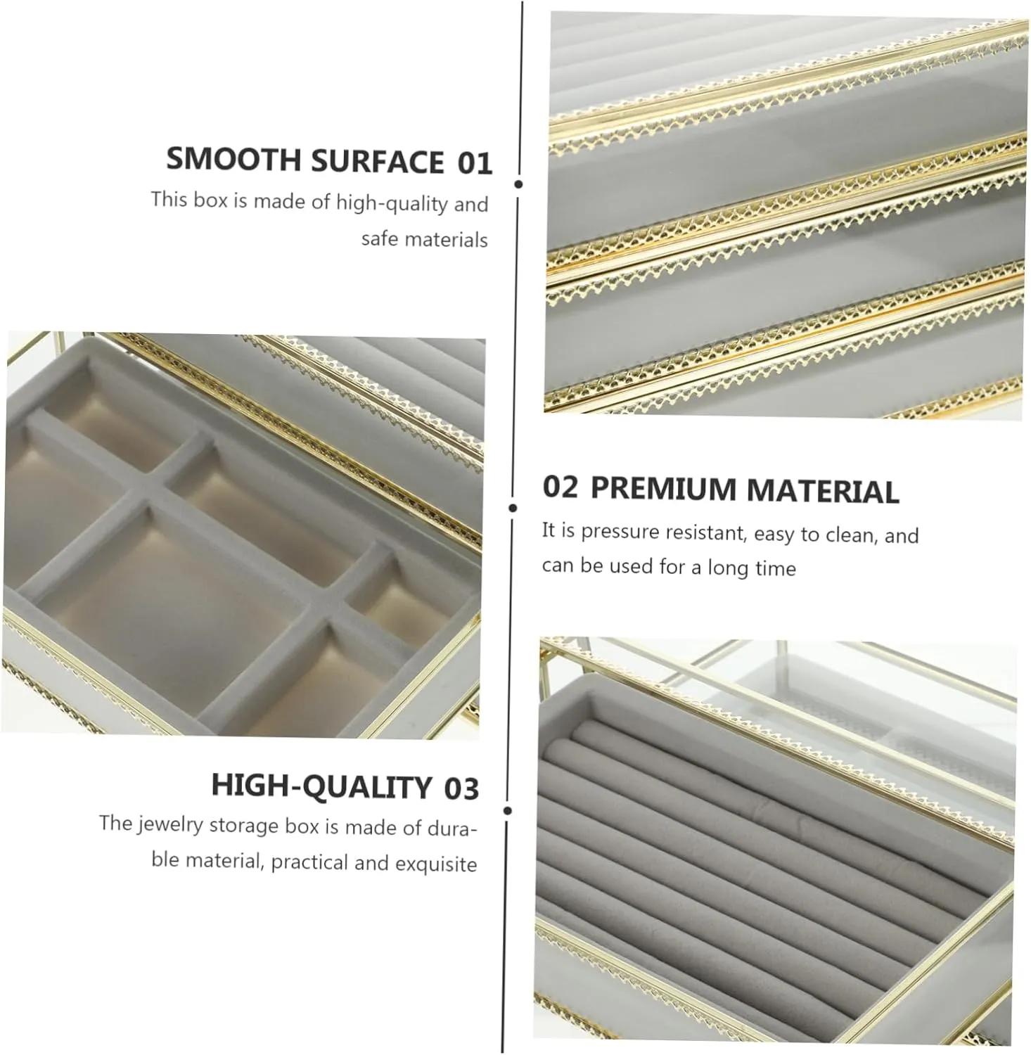 Storage Box Elegant Design Transparent Organizer for Rings Bracelets Watches Earrings Durable Easy to Clean for Jewelry Lovers 1pc collaboration humorous retire wrist Jewelry 