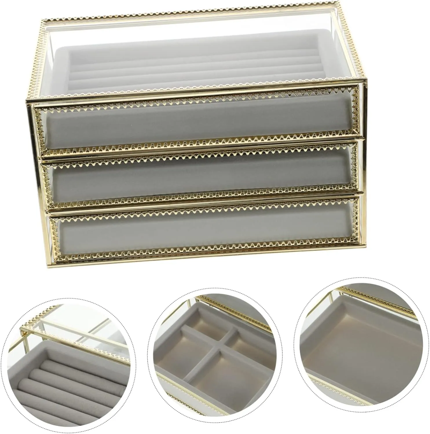 Storage Box Elegant Design Transparent Organizer for Rings Bracelets Watches Earrings Durable Easy to Clean for Jewelry Lovers 1pc collaboration humorous retire wrist Jewelry 