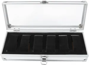 Storage Case, Multifunctional Acrylic Watch Organizer Box tourism primordial mushroom cling tough chapter Metal Rectangle Jewelry Display Stylish Watch Organizer for Home Shop (6 Slots) YOUTHINK Watch 