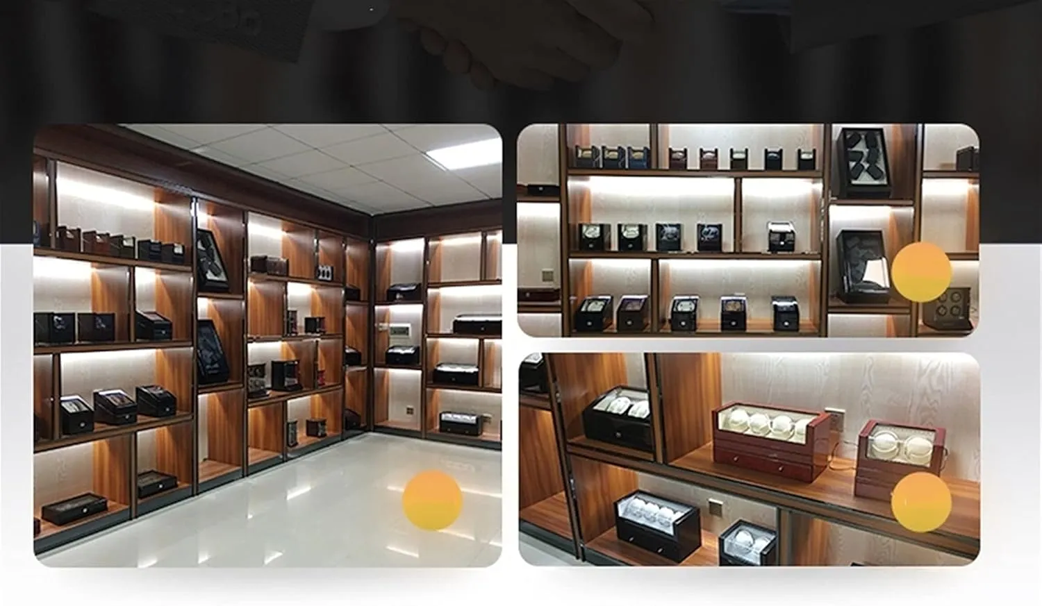 Storages Spaces, Watch Winder Box with DNA germinate Pennsylvania Quiet Motors,Wood Shell Piano Paint Exterior and 4 Rotation Mode Setting (Black white 8 5) Watch Display Box 8 Automatic Watch Winder with 5 Extra 