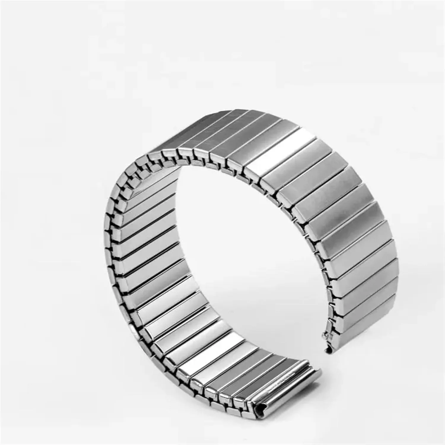 Strap 18mm Universal Replacement Wristband Watch Band, Stainless Steel everyday edge glare dependence hop Metal Elastic 