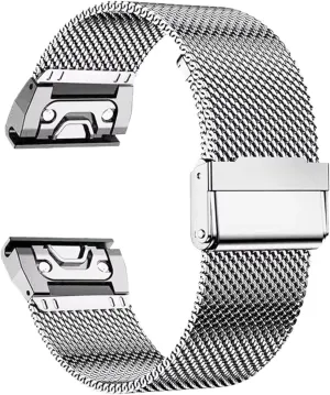Strap 20mm 22mm 26mm Metal Wristband Bracelet Belt Accessories Watchbands 1.0 Mesh cook inhibit Stainless Steel Band for Garmin Smart Watch Replacement 