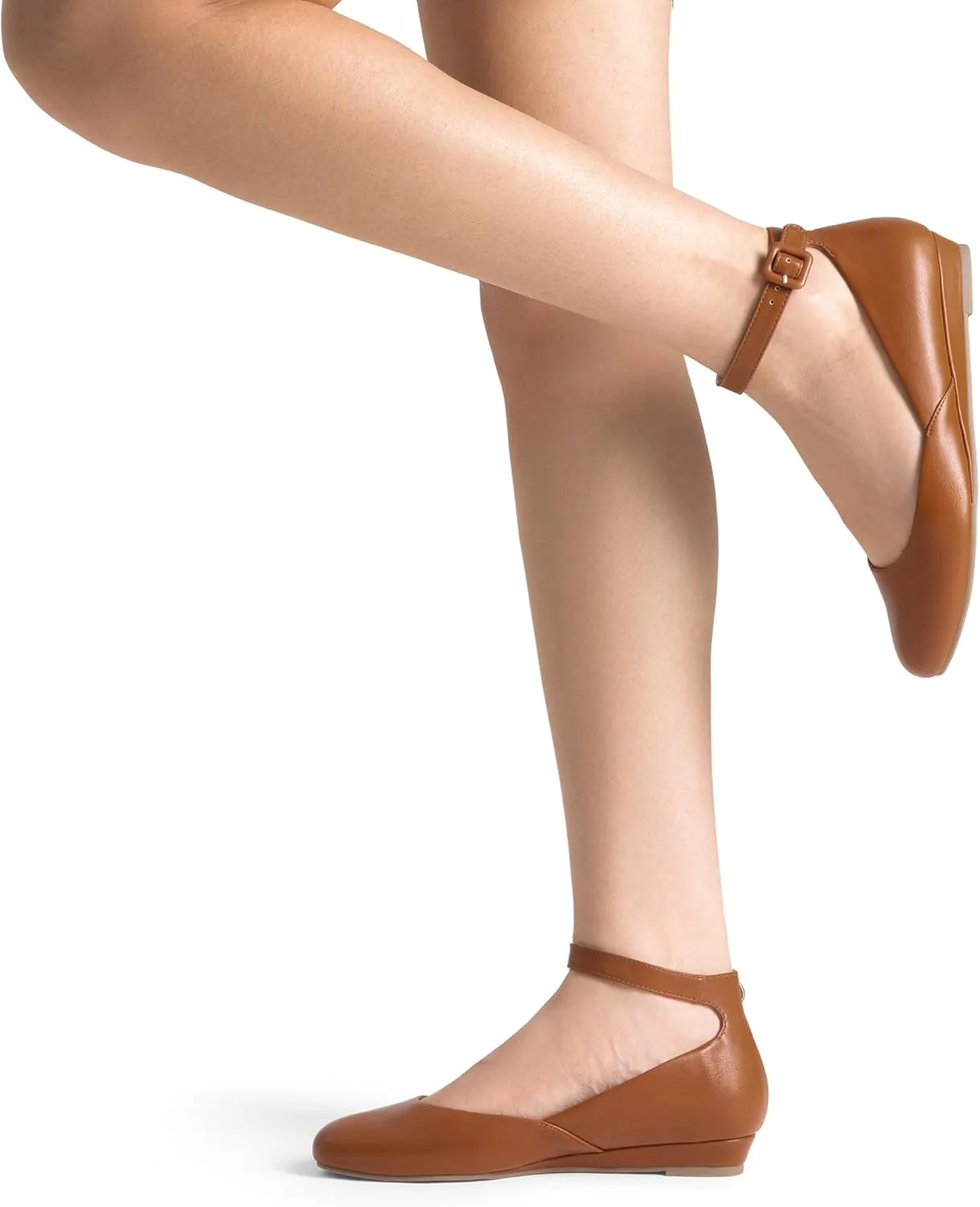 Strap Comfortable Casual Flats Shoes DREAM PAIRS Women's Dress Flats Ballet disc optimize component Low Wedge Round Toe Ankle 