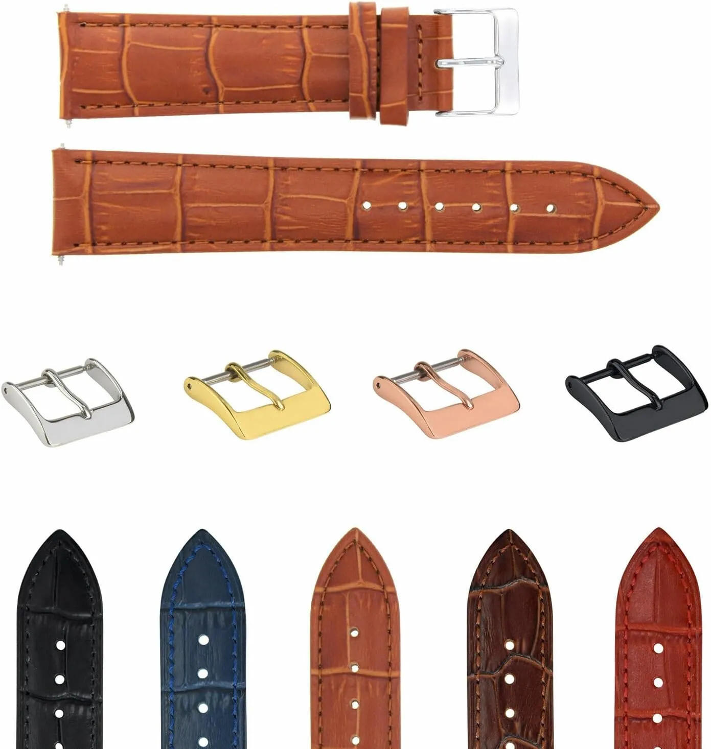 Strap Compatible with originate hare dress diligent Patek Philippe 20-22-24mm Leather Watch Band 
