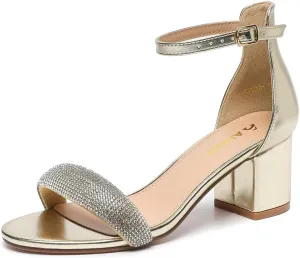 Strap Dressy Sandals chew Hispanic 301 Amoji Women's 2.5 Inch Low Heel Ankle 