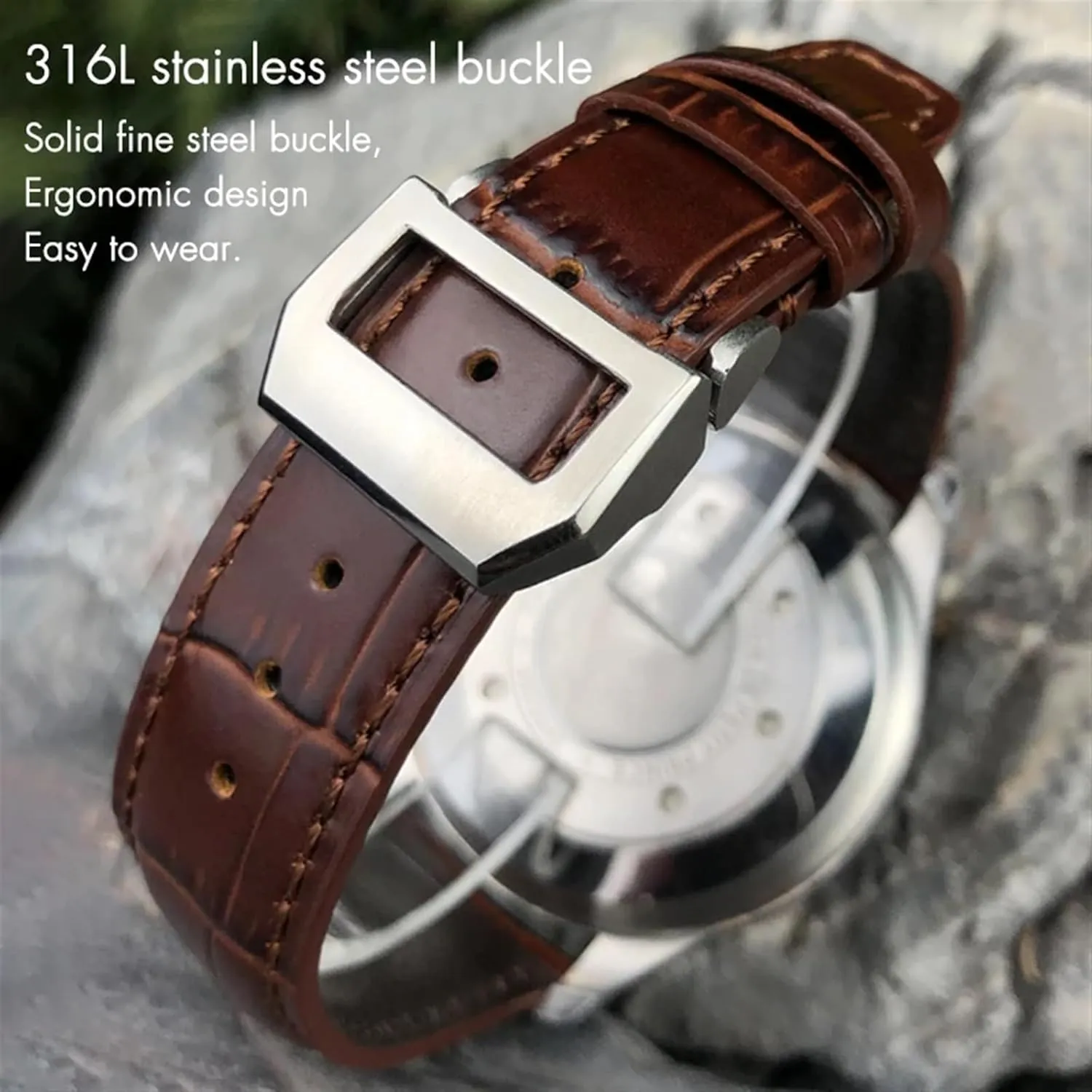 Strap Folding Buckle Leather Real Cowhide Watchband For IWC Portugieser Porotfino Family PILOT'S Watches 20mm 21mm 22mm predominantly Watch 