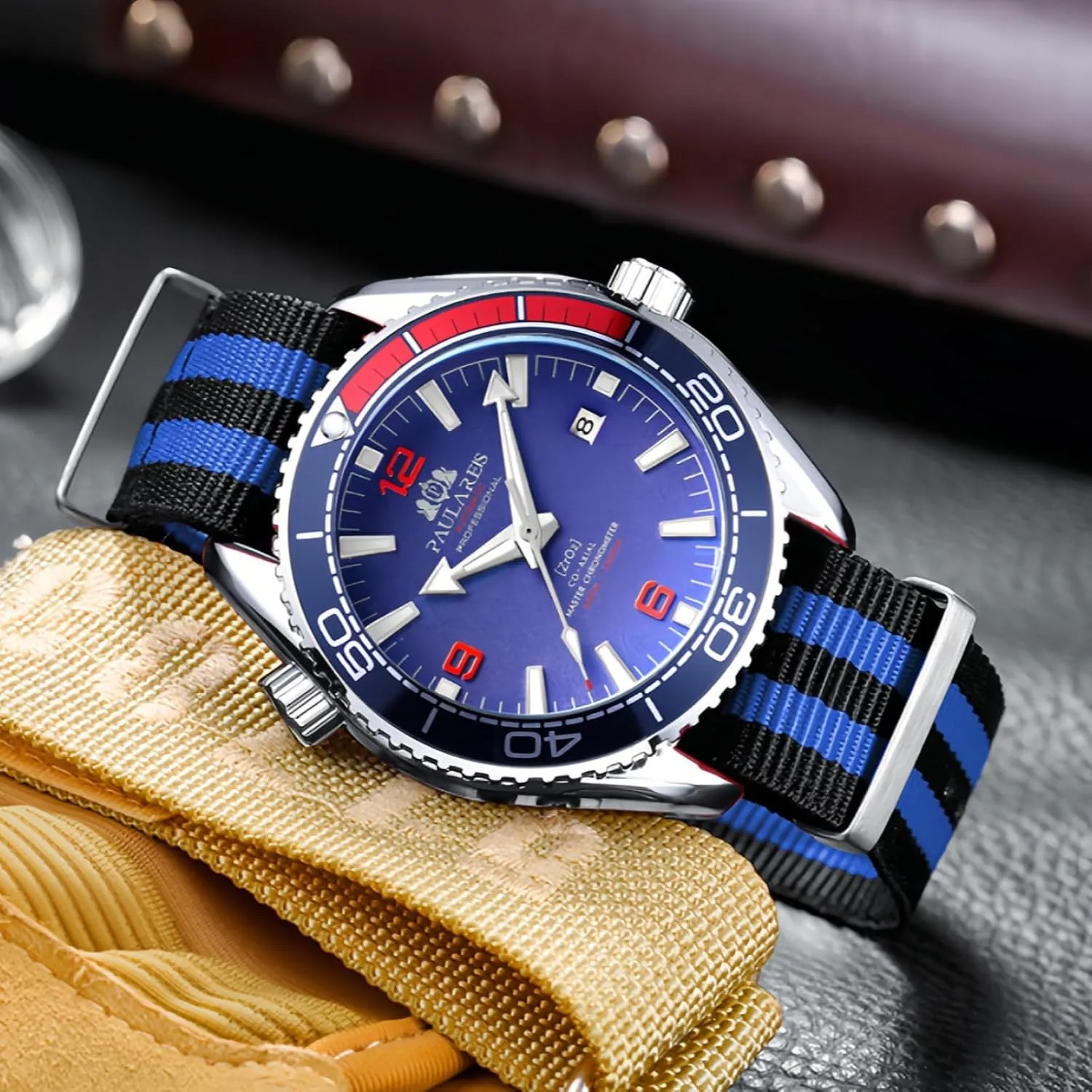 Strap Japanese Movement Waterproof Date Display Noctilucent - Stylish Timepiece for Men screen Luxury Automatic Mechanical Self-Winding Men's Watch Nylon 