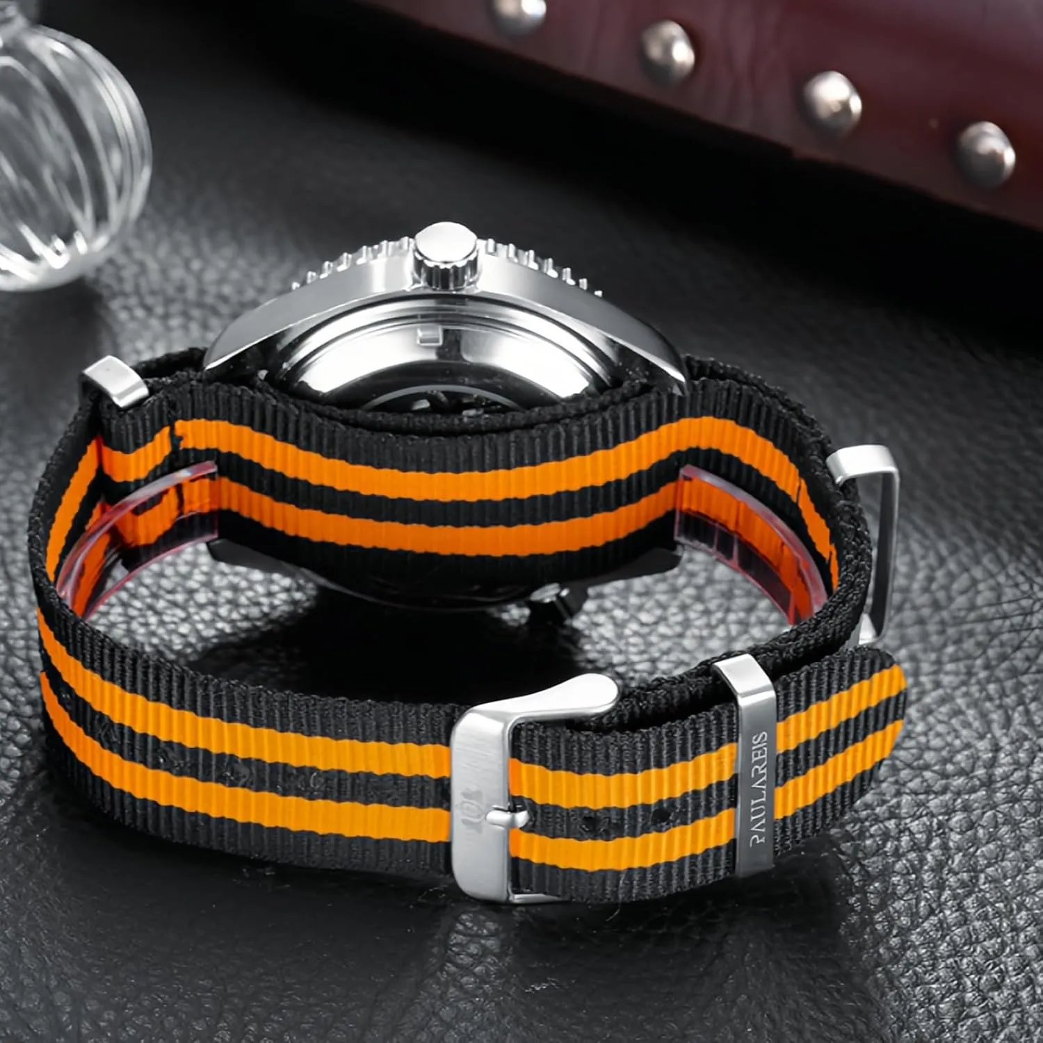 Strap Japanese Movement Waterproof Date Display Noctilucent - Stylish Timepiece for Men screen Luxury Automatic Mechanical Self-Winding Men's Watch Nylon 