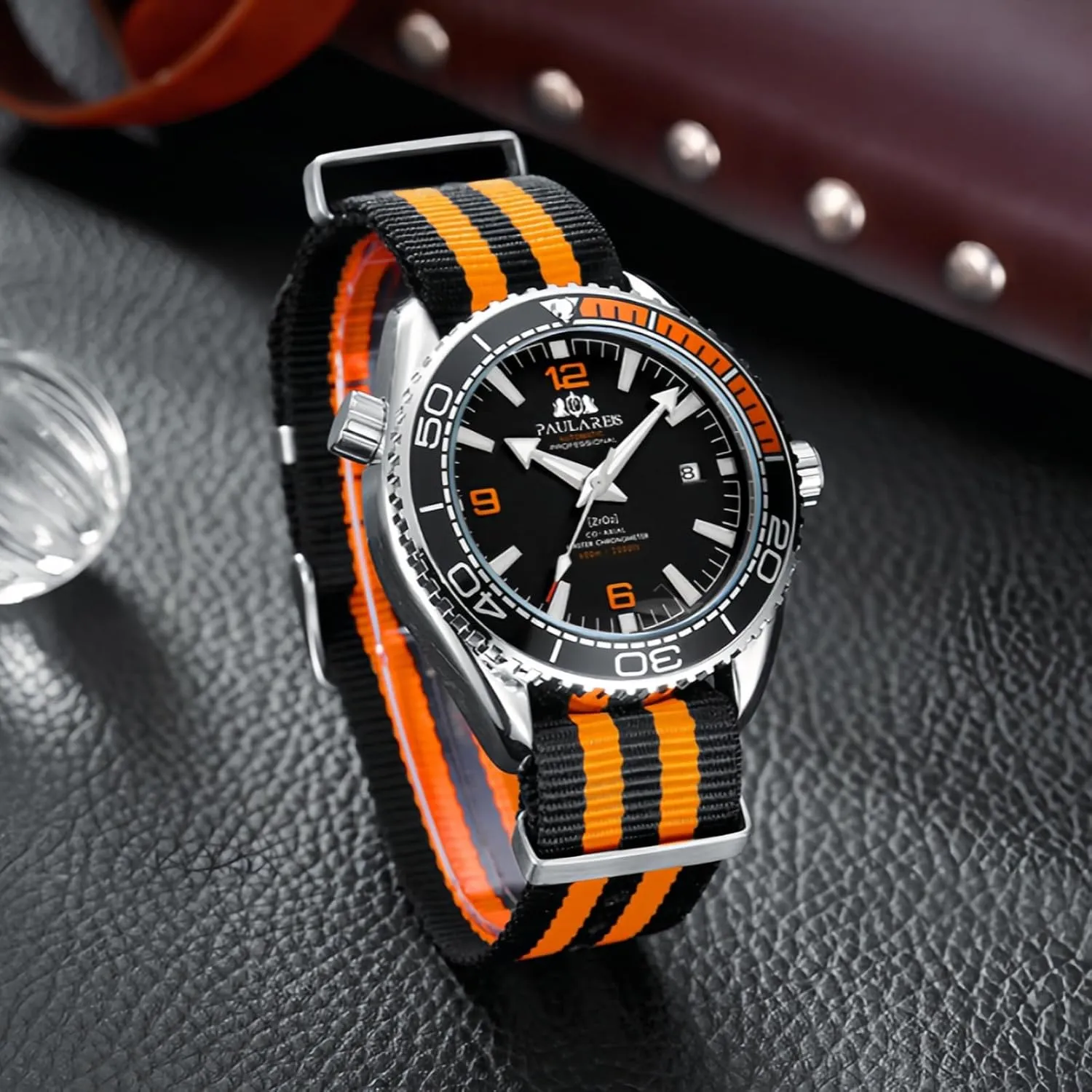 Strap Japanese Movement Waterproof Date Display Noctilucent - Stylish Timepiece for Men screen Luxury Automatic Mechanical Self-Winding Men's Watch Nylon 