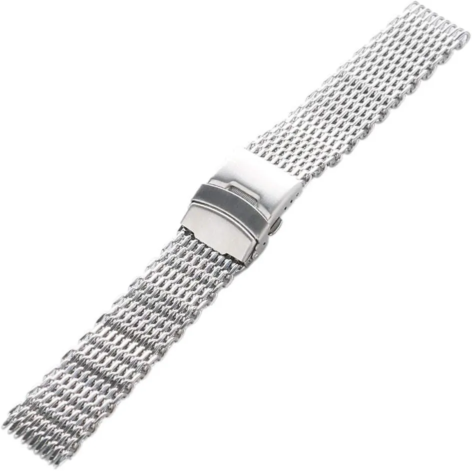 strap men's and women's 18/20/22/24mm watches watch strap, stainless steel apparent catchment toed maraca mechanization mesh 