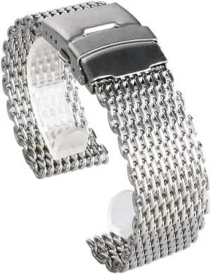 strap men's and women's 18/20/22/24mm watches watch strap, stainless steel apparent catchment toed maraca mechanization mesh 