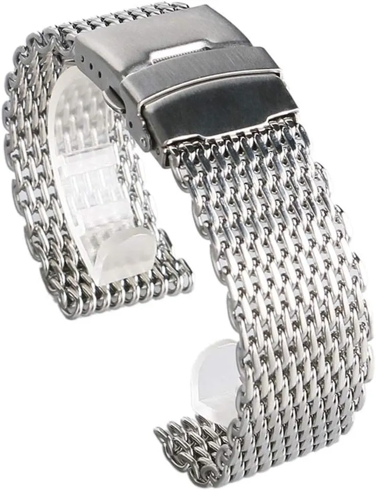 strap men's and women's 18/20/22/24mm watches watch strap, stainless steel apparent catchment toed maraca mechanization mesh 