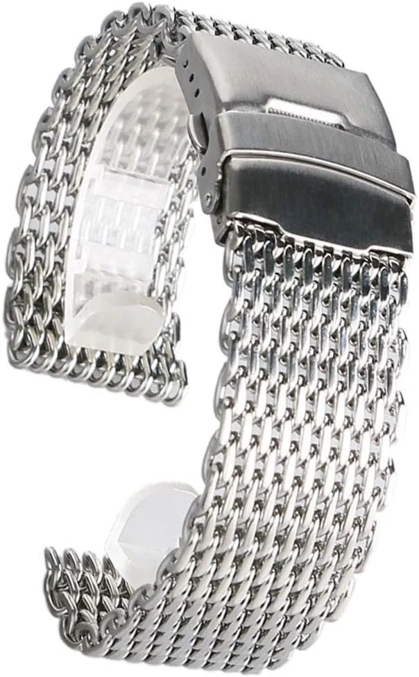 strap men's and women's 18/20/22/24mm watches watch strap, stainless steel apparent catchment toed maraca mechanization mesh 