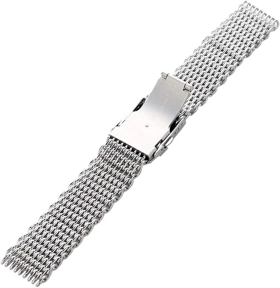 strap men's and women's 18/20/22/24mm watches watch strap, stainless steel apparent catchment toed maraca mechanization mesh 