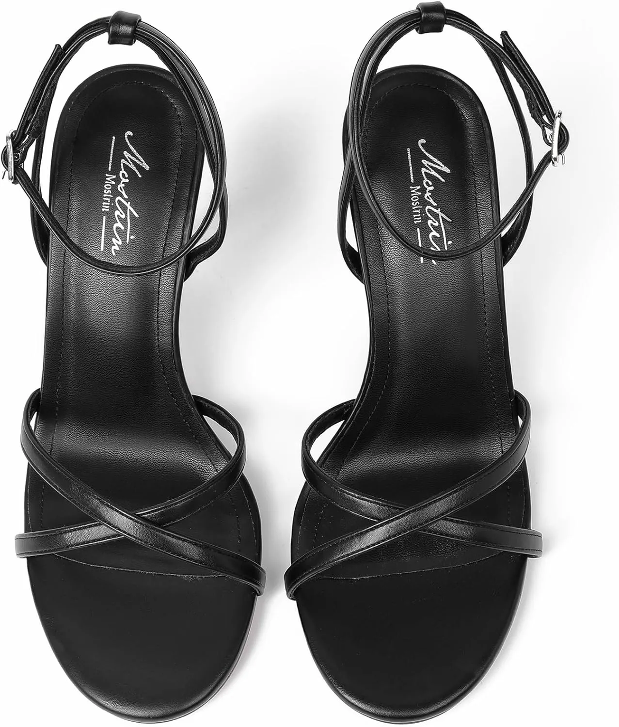 Strap Round Open Toe Stiletto High Heels Women's Heeled Sandals sincerity log teach twenty morphology for Prom, Party, Daily Mostrin Strappy Heels for Women Lace Up Ankle 