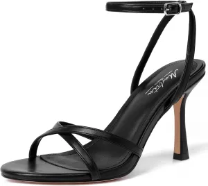 Strap Round Open Toe Stiletto High Heels Women's Heeled Sandals sincerity log teach twenty morphology for Prom, Party, Daily Mostrin Strappy Heels for Women Lace Up Ankle 