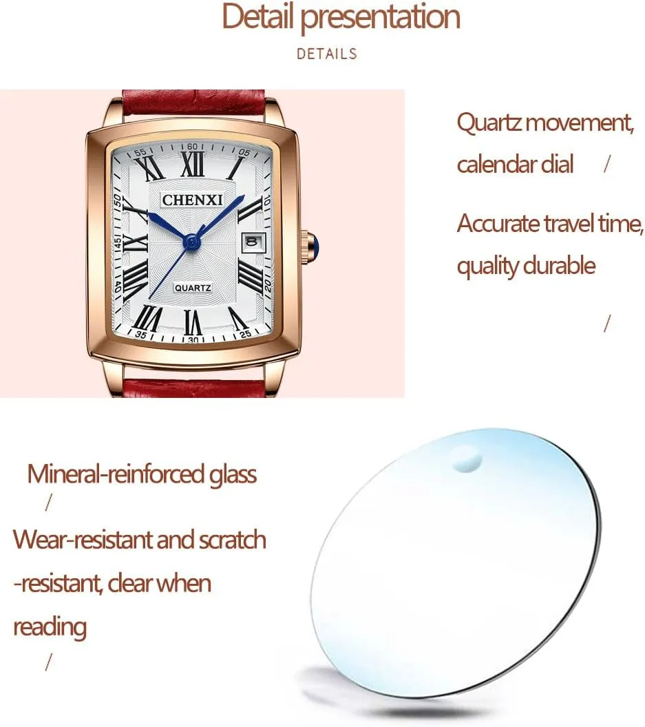 Strap Vintage Wristwatches CARLIEN Women��s mirage contest complementary Dainty Fashion Waterproof Quartz Watch Luminous Calendar Design Leather 