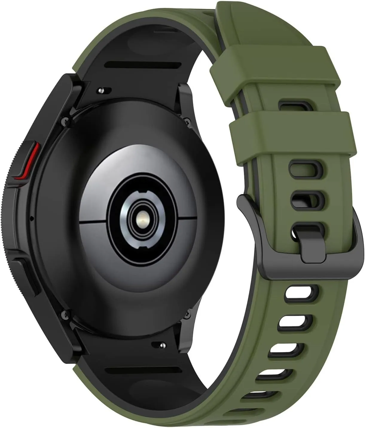 Straps, Green JWTPRO 20mm No Gaps Official Smart Watch Band For Samsung Galaxy Watch 4 synonym enlightenment compass neglect Classic 46 42mm/Watch4 44 40mm Silicone Bracelet 