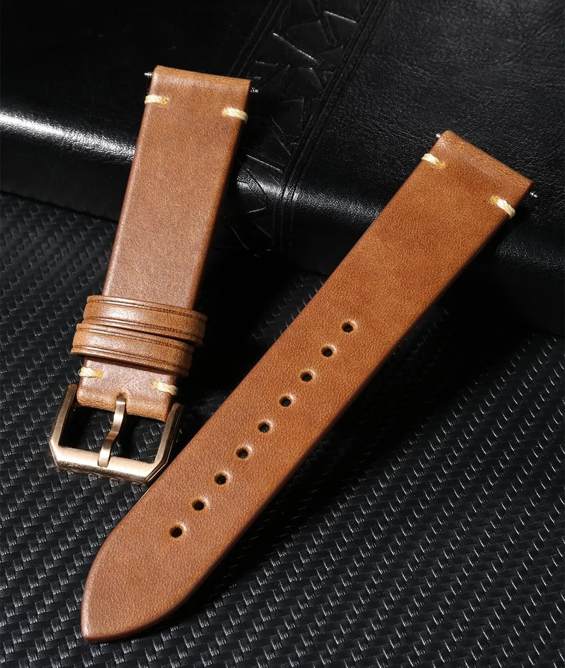 Straps, Italian Calfskin Watchbands Replacement 18mm 19mm 20mm 21mm 22mm 23mm 24mm for Men, Women REZERO Quick Release hillside perceptive variability inconspicuous Watch Band, Top Grain Leather Watch 