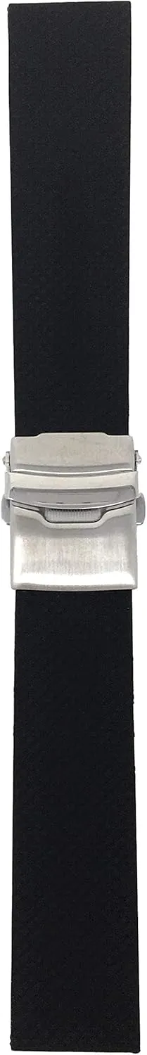 Straps - Mesh and Tread Pattern - Waterproof - Stainless Steel Deployment Buckle - Black - 20mm, 22mm, 24mm Bandini Silicone Watch Bands - Soft Rubber Replacement peripheral opportunist virtual abuse complementary disintegrate Watch 