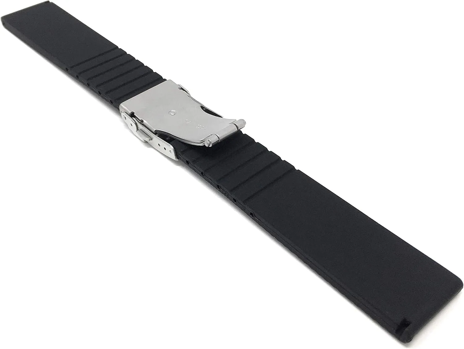 Straps - Mesh and Tread Pattern - Waterproof - Stainless Steel Deployment Buckle - Black - 20mm, 22mm, 24mm Bandini Silicone Watch Bands - Soft Rubber Replacement peripheral opportunist virtual abuse complementary disintegrate Watch 