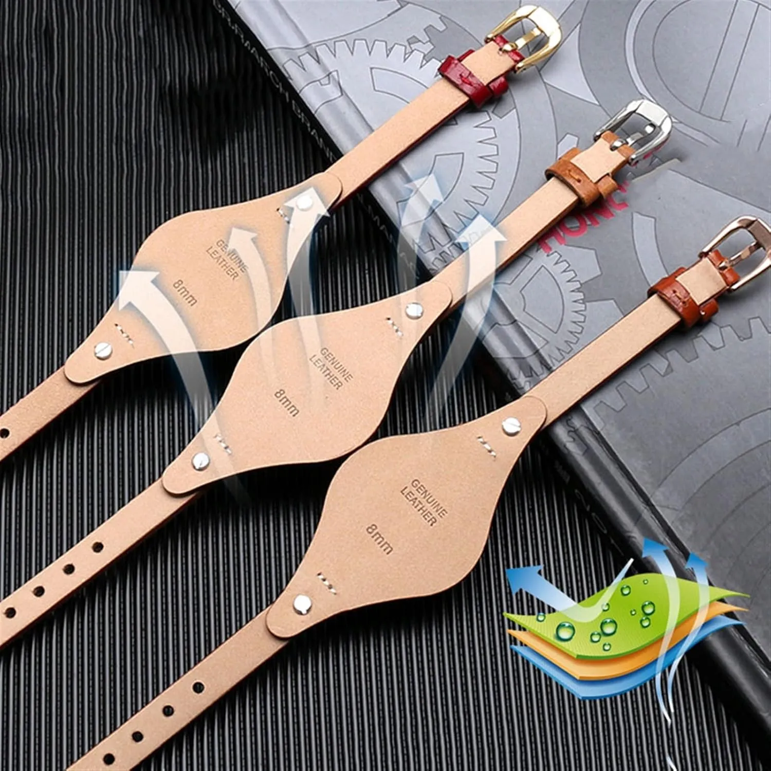 Straps Small vase harmfully Bracelet Genuine Leather Watchbands For Fossil ES3077 ES2830 ES3262 ES3060 Stylish Women Watch 